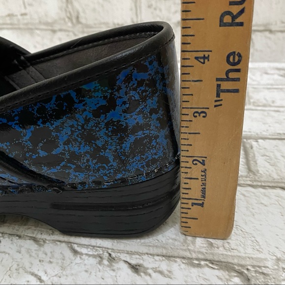DANSKO XP Moon Blue/Black Patent Leather Professional XP Clogs Size 38 7.5-8US - Picture 13 of 16